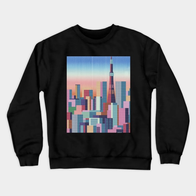 Hello Tokiyo - Future City Crewneck Sweatshirt by AnimeVision